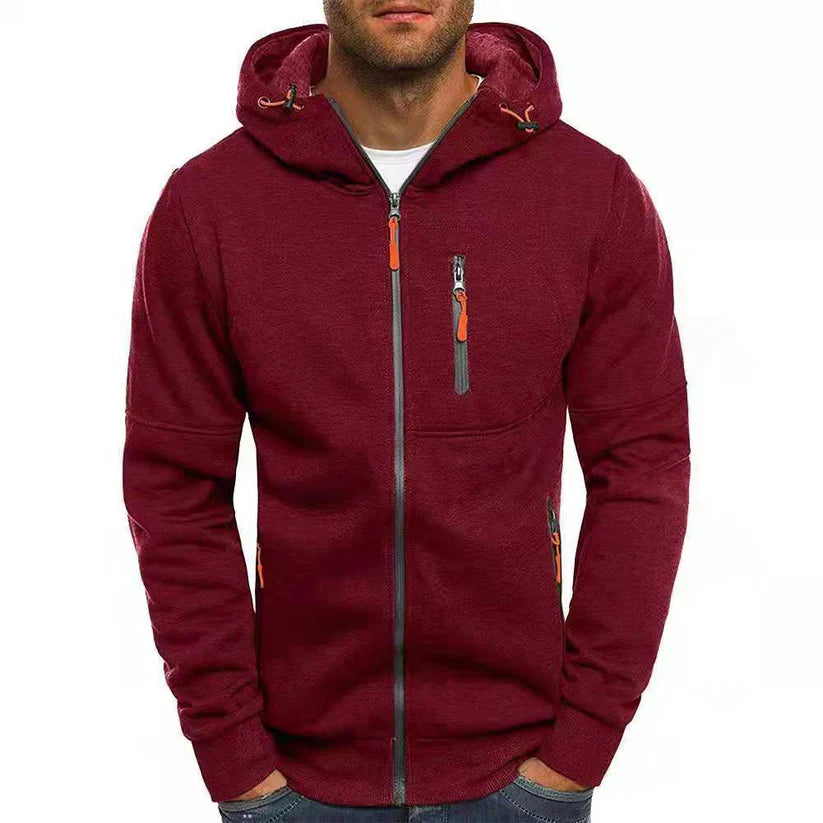 Heidi-Mode - Herren Hoodie mit Reißverschluss und Fleece