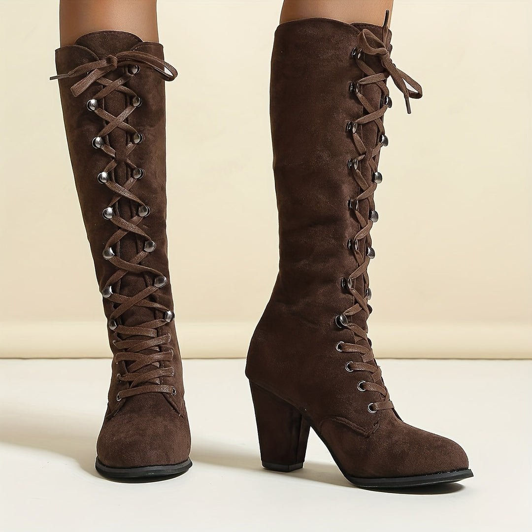 Heidi-Mode – kniehohe, bequeme lange Winterstiefel für Damen