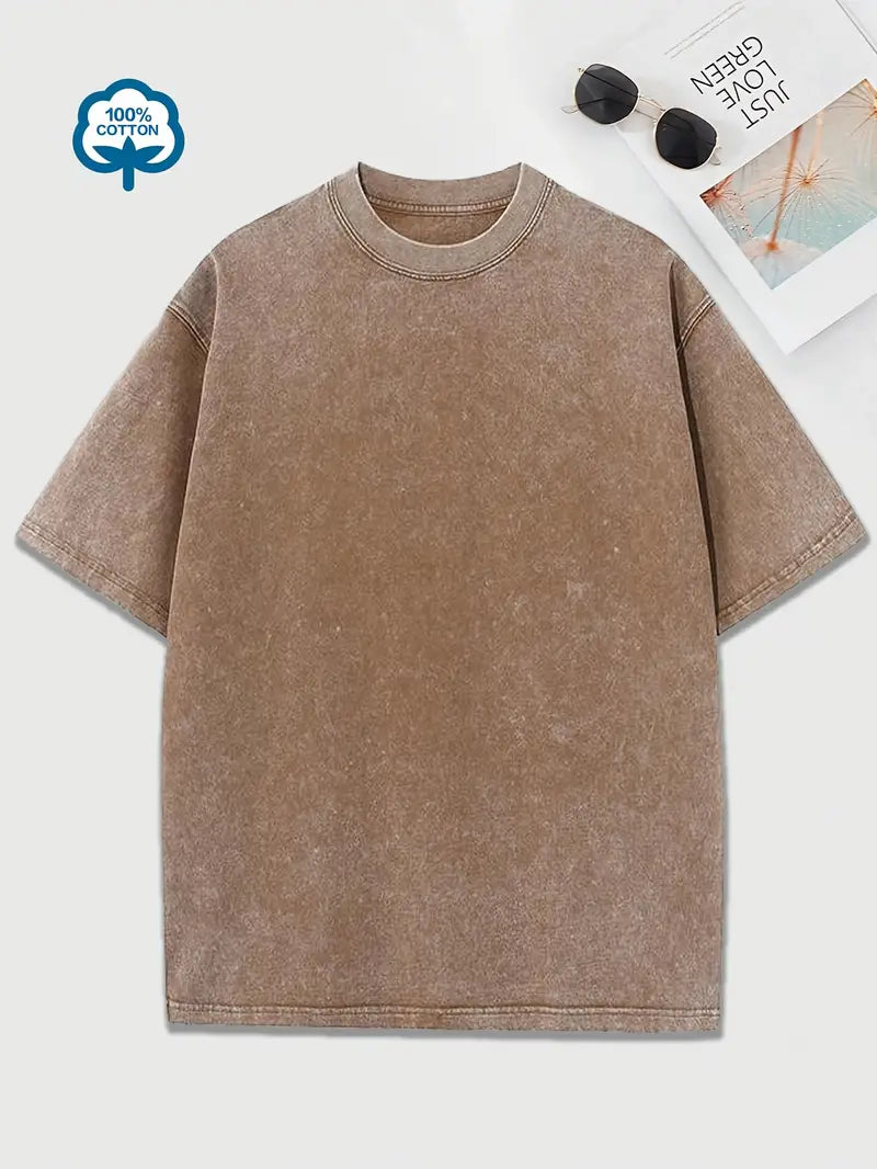 Heidi-Mode | Baumwoll-T-Shirt mit Rundhalsausschnitt