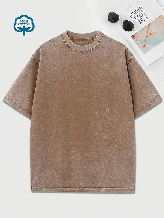 Heidi-Mode | Baumwoll-T-Shirt mit Rundhalsausschnitt