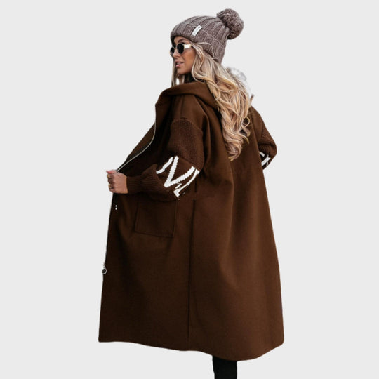 Heidi-Mode | Strick-Ärmel Kapuzenjacke