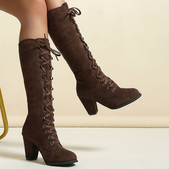 Heidi-Mode – kniehohe, bequeme lange Winterstiefel für Damen