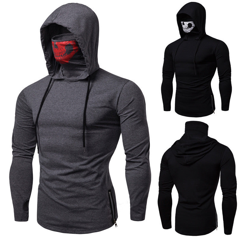 Herren Kapuzenpullover mit kreativem Totenkopf-Design Heidi-Mode