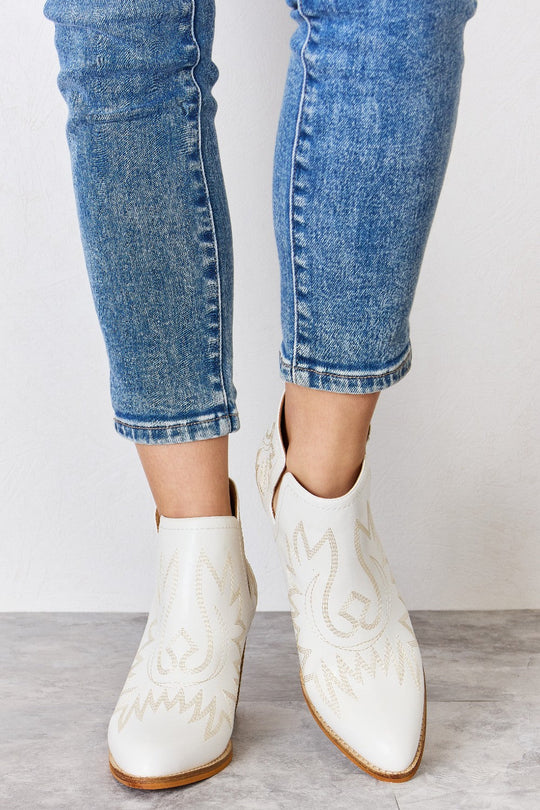 Heidi-Mode | Melody Knöchel Bestickte Stitch Stiefel