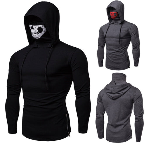 Herren Kapuzenpullover mit kreativem Totenkopf-Design Heidi-Mode