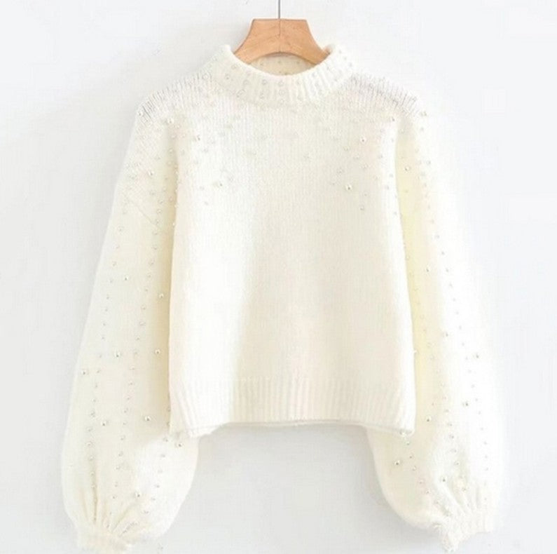 Damen modischer Pullover mit schimmernden Akzenten und lässigem Schnitt Heidi-Mode
