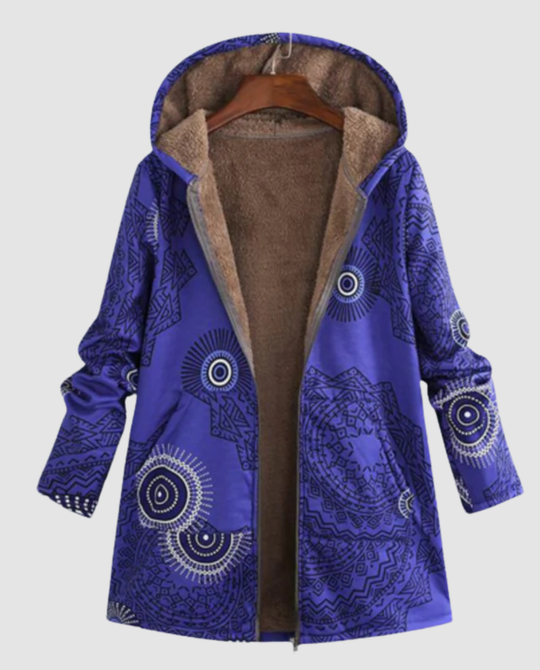 Winterjacke Damen Blumenmuster | Heidi-Mode