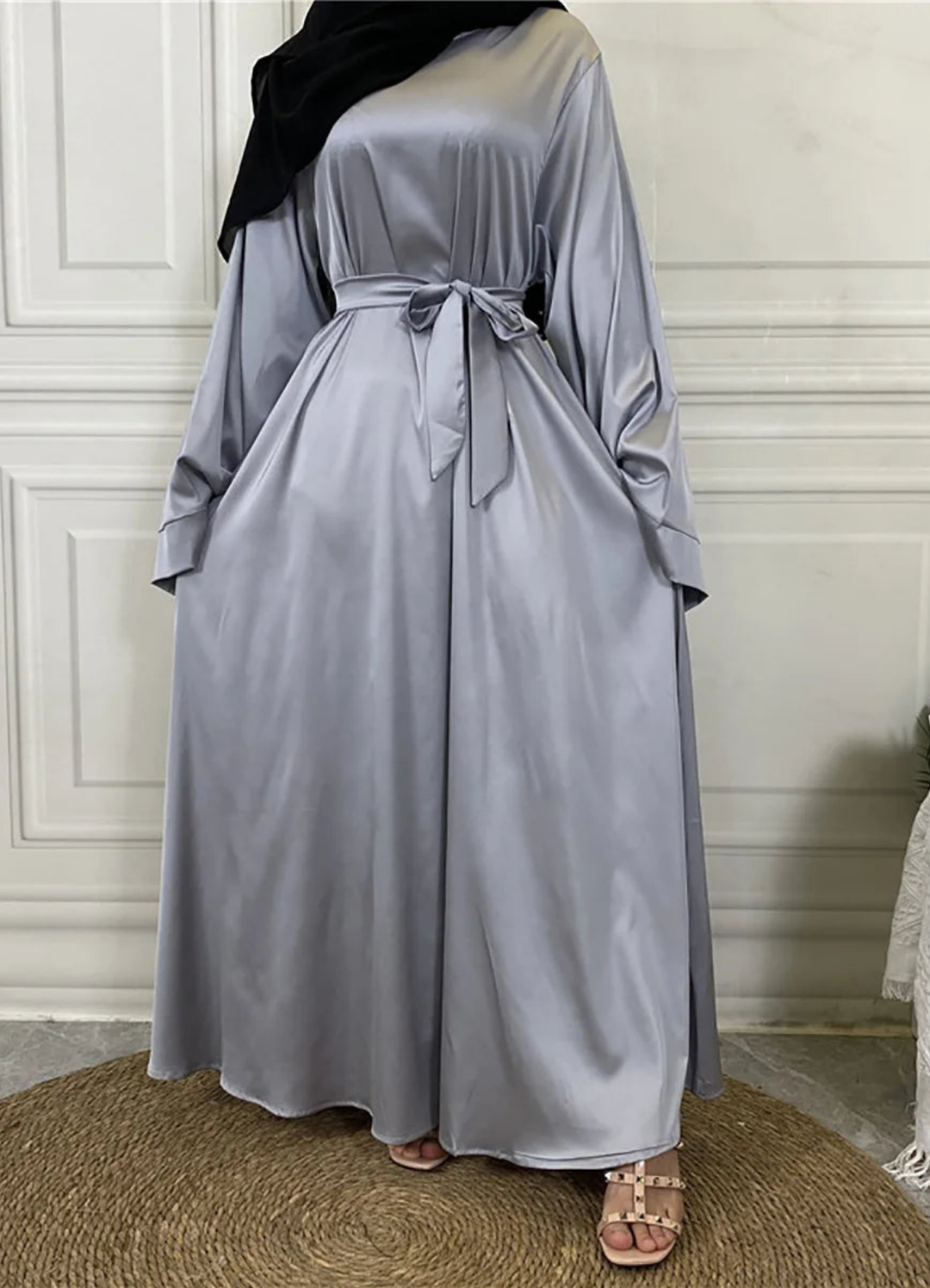 Heidi-Mode | Klassische Damen Langarm Maxikleid