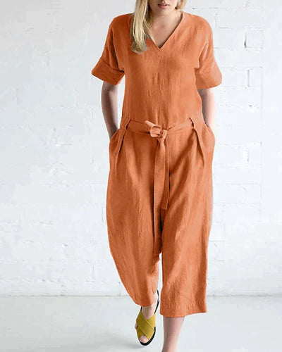 Jumpsuit aus hochwertigem Leinen