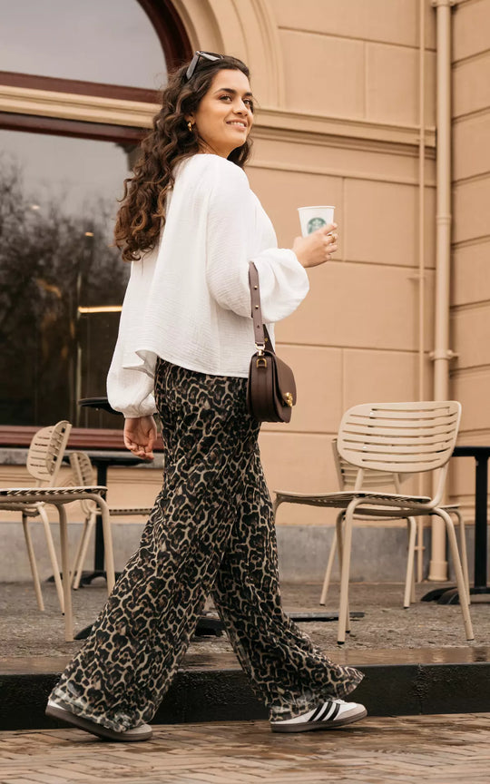 Heidi-Mode | Mesh Hose mit Leopardenmuster