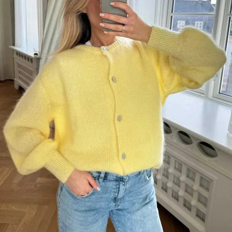 Heidi-Mode | Damenpullover mit Knöpfen