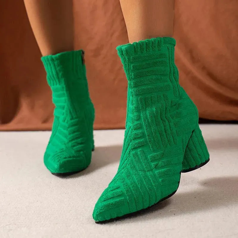 Heidi-Mode | Spike boots with zipper