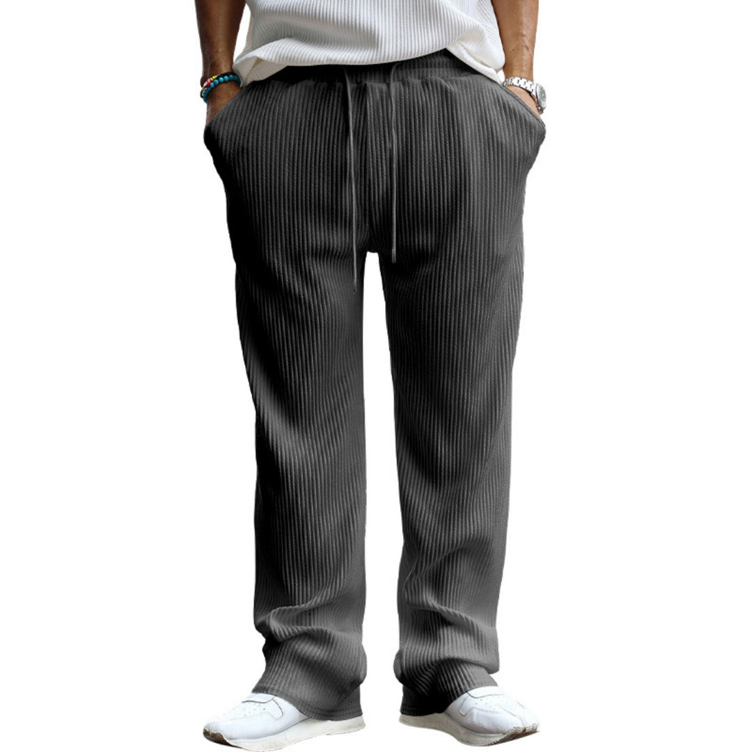 Heidi Mode | Dropping Gestreifte Hose mit hoher Taille und weitem Bein