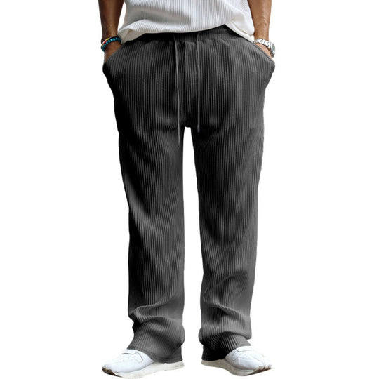 Heidi Mode | Dropping Gestreifte Hose mit hoher Taille und weitem Bein
