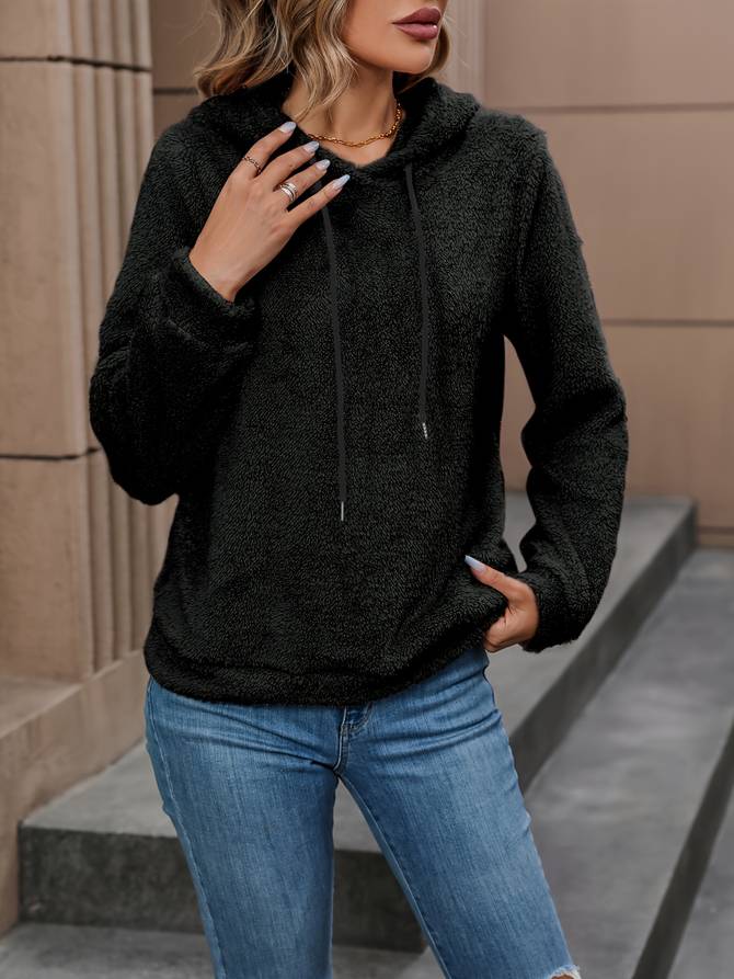 Heidi-Mode | Damen Gemütlicher Teddy Hoodie für den Herbst