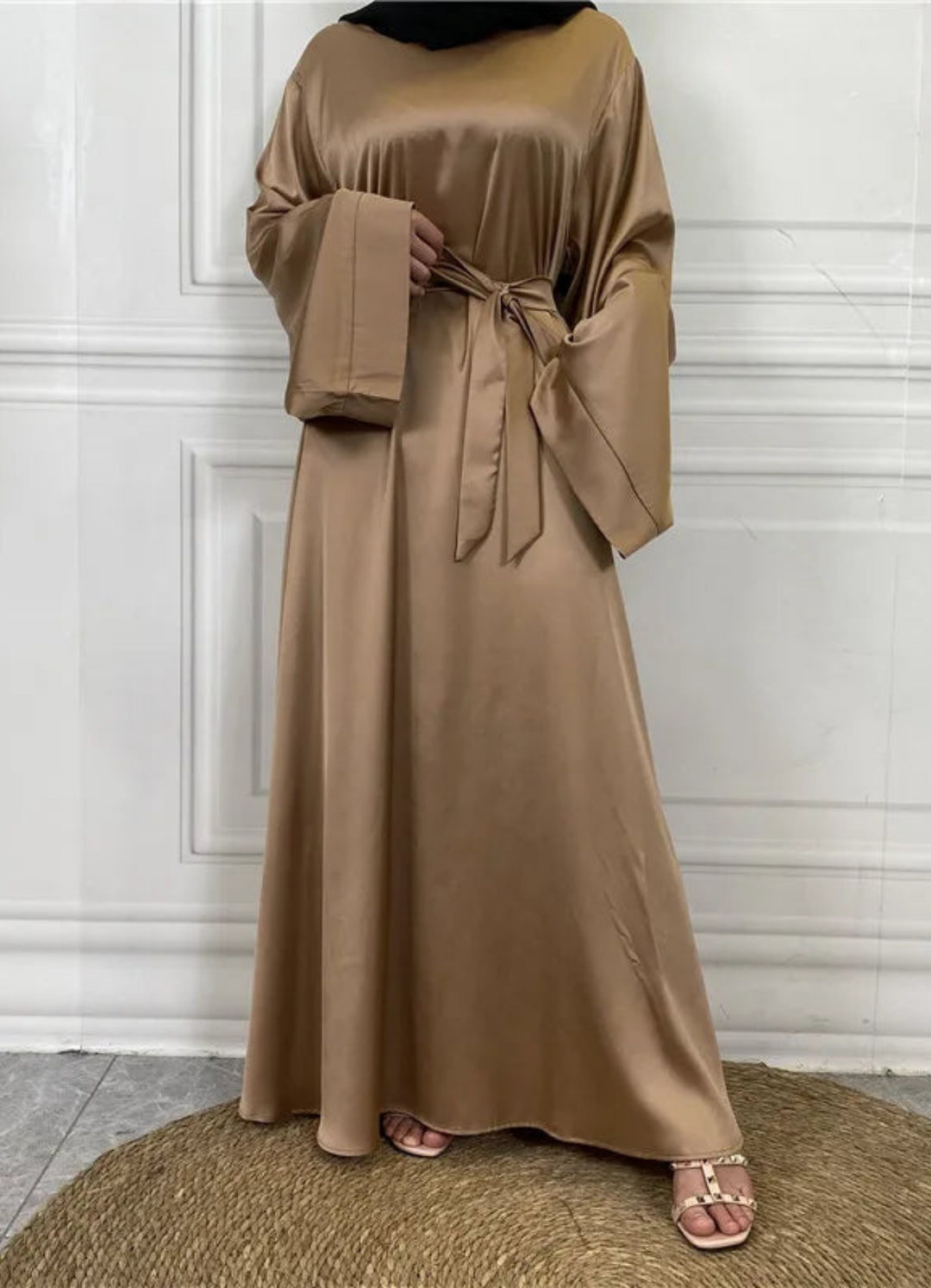 Heidi-Mode | Klassische Damen Langarm Maxikleid