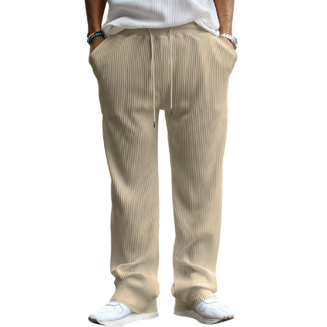 Heidi Mode | Dropping Gestreifte Hose mit hoher Taille und weitem Bein