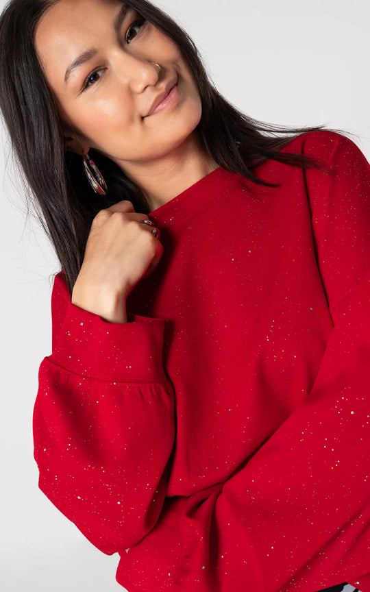 Heidi-Mode | Oversized Pullover mit Glitter