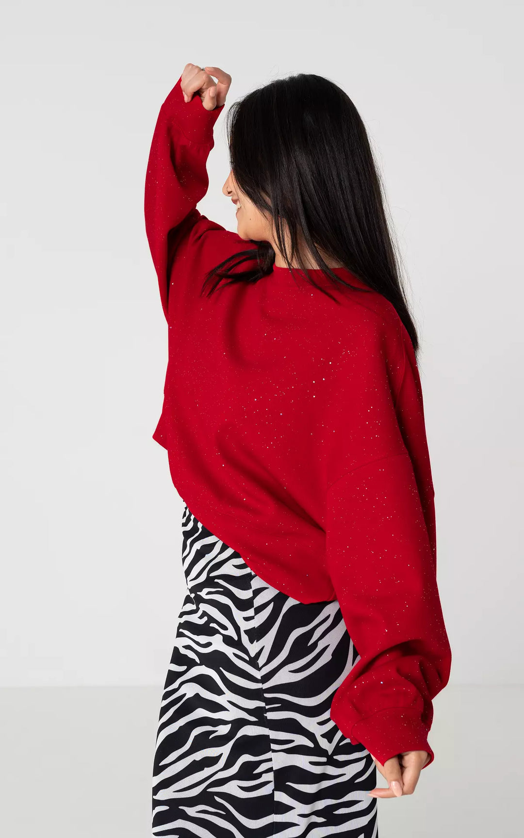 Heidi-Mode | Oversized Pullover mit Glitter