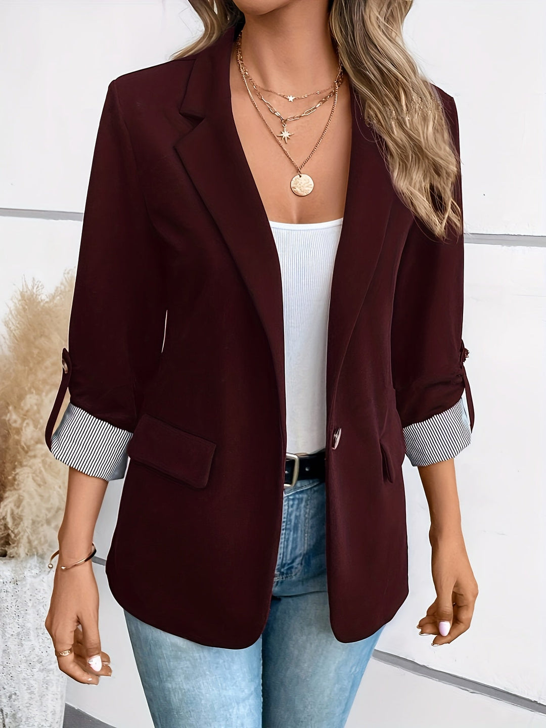 Heidi-Mode | Eleganter Business Longblazer Mit