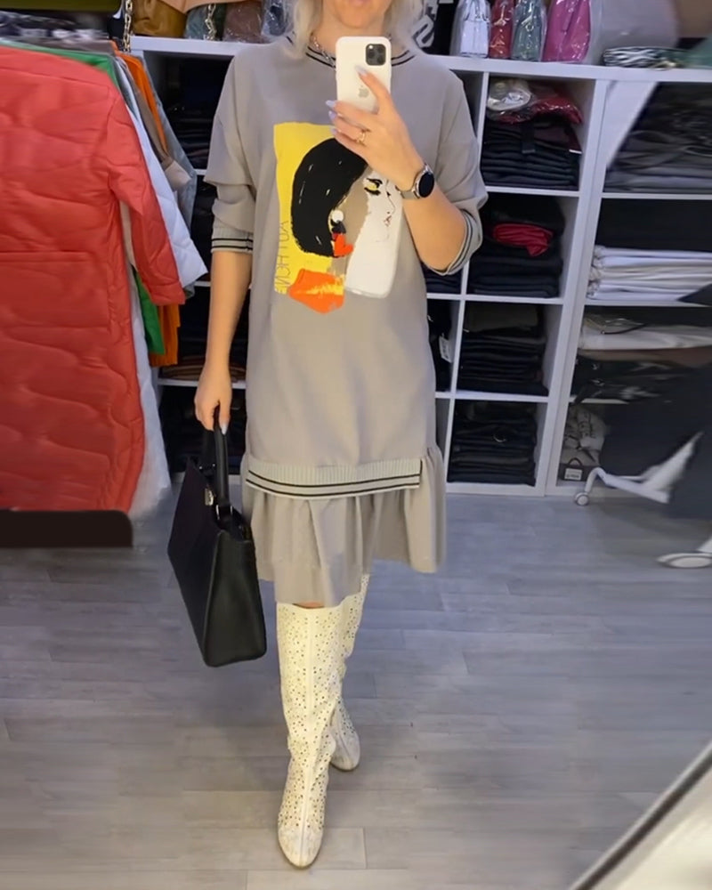 Heidi-Mode | Shift Kleid mit Langen Ärmeln