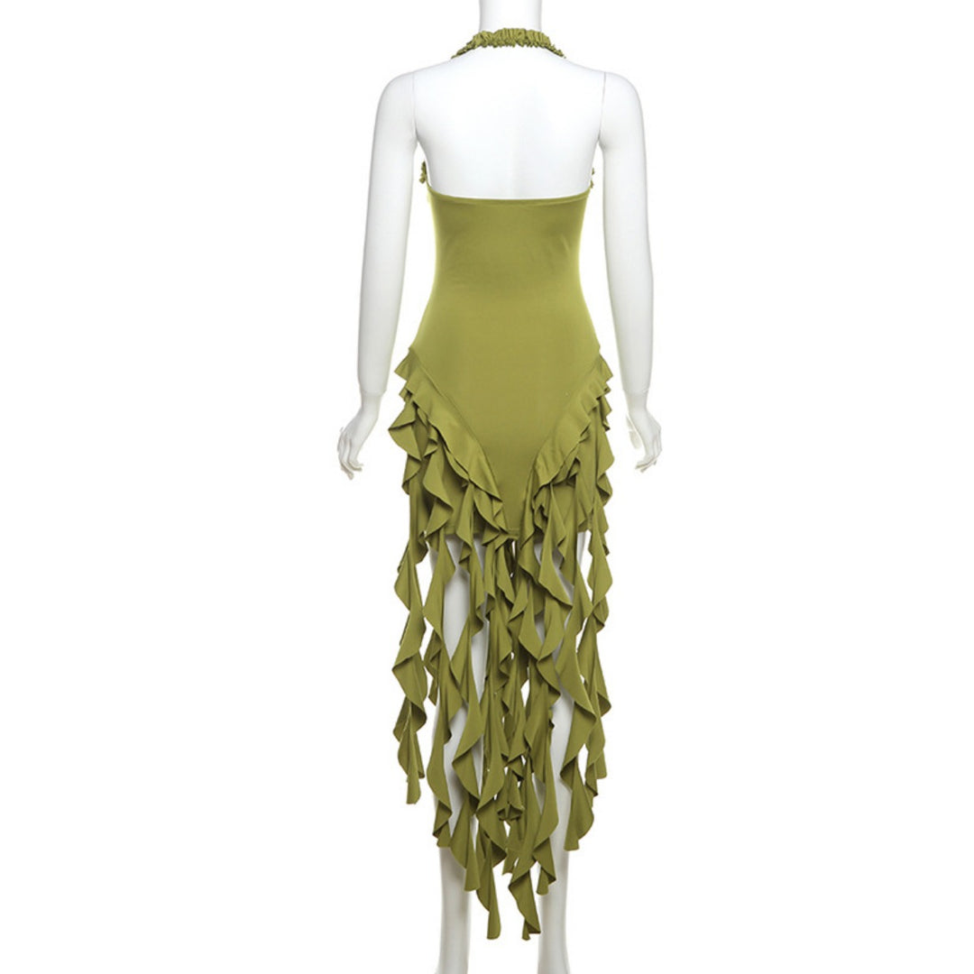 Heidi Mode | Sexy Ausschnitt unregelmäßig schlankes Kleid