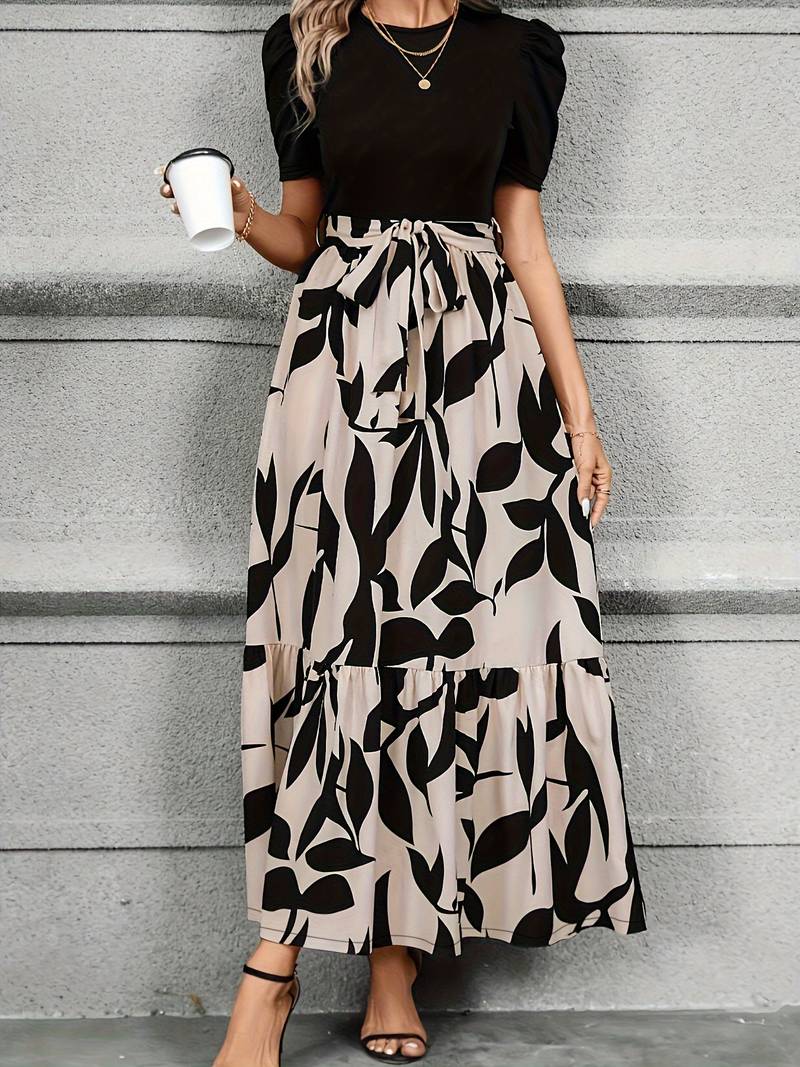 Heidi-Mode | Kleid mit Floralem Druck und Rundhalsausschnitt