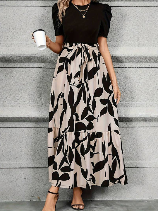 Heidi-Mode | Kleid mit Floralem Druck und Rundhalsausschnitt