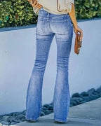 Heidi-Mode | Bootcut-Jeans mit hoher Taille
