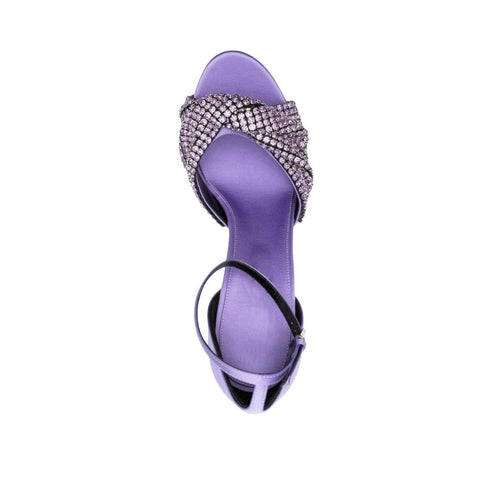 Heidi-Mode | Seiden Hohe Plateau Schuhe Wasserdichte Plateau Strass Peep Toe Hohe Sandalen
