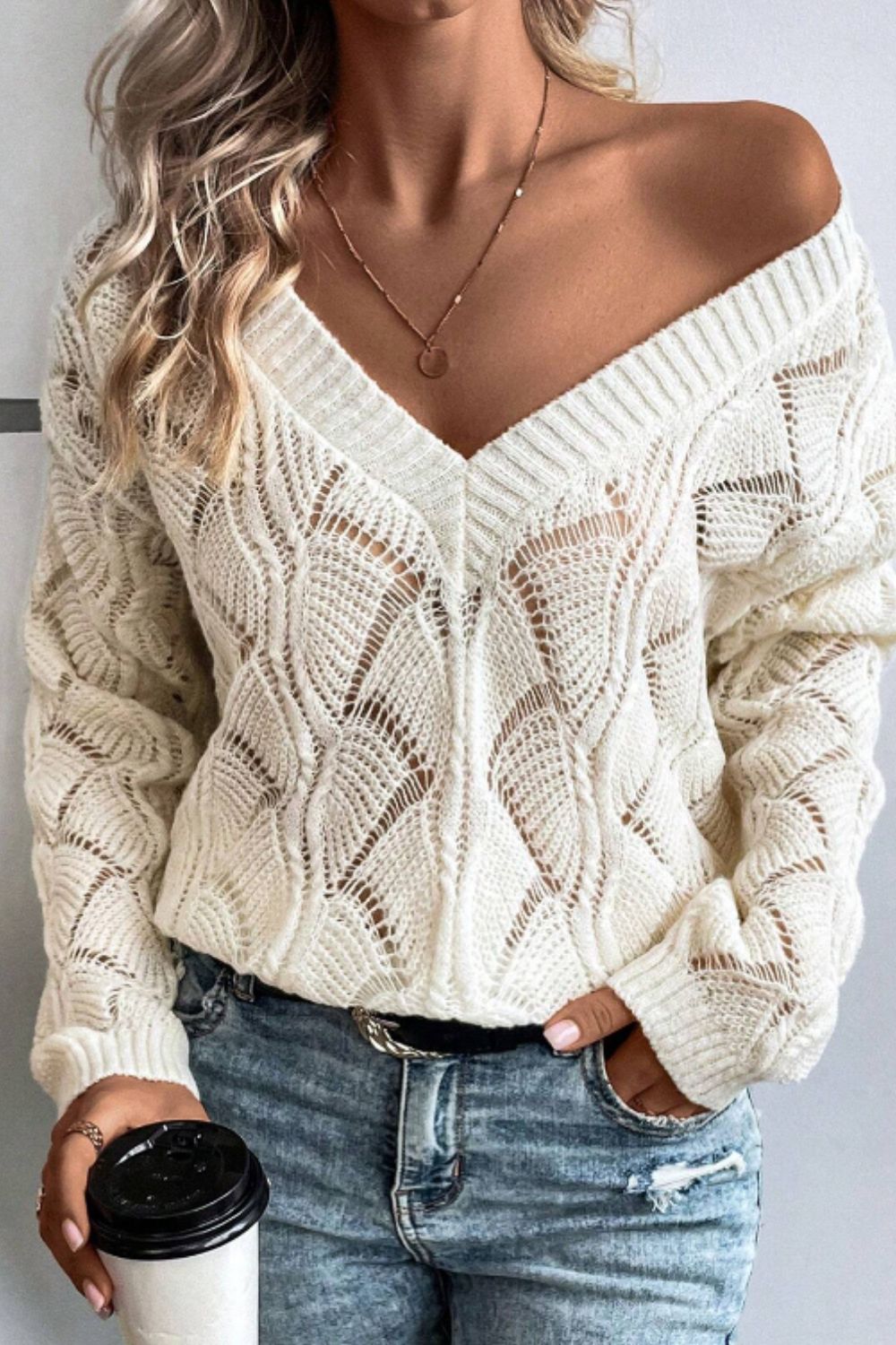 Heidi-Mode | Offene Sommer Strickjacke Damen mit Langen Ärmeln