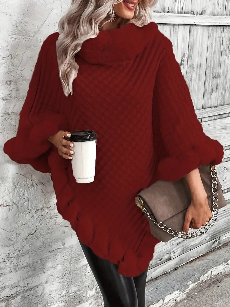 Heidi-Mode | Poncho-Style Strickpullover