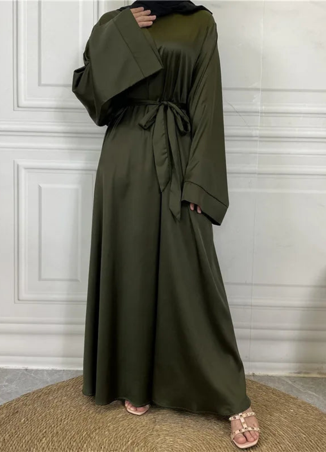 Heidi-Mode | Klassische Damen Langarm Maxikleid