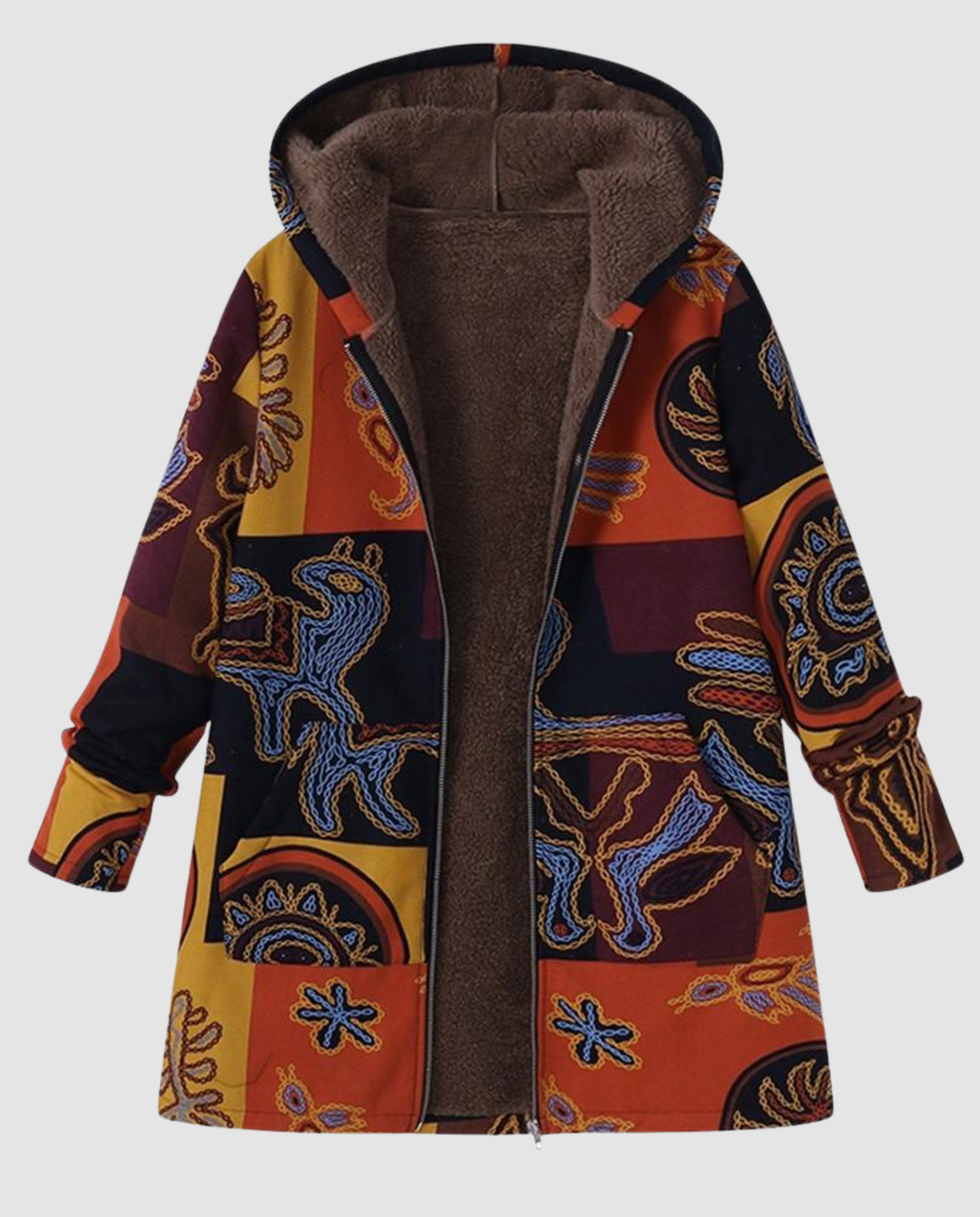 Winterjacke Damen Blumenmuster | Heidi-Mode