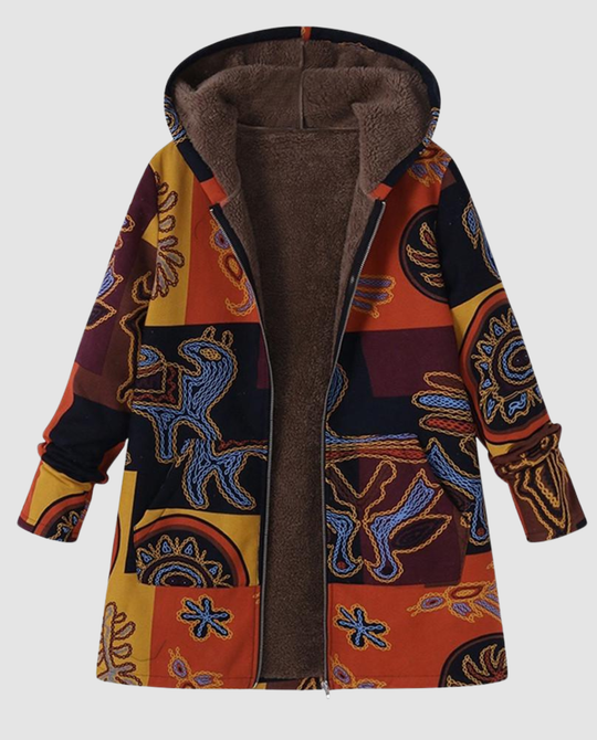 Winterjacke Damen Blumenmuster | Heidi-Mode