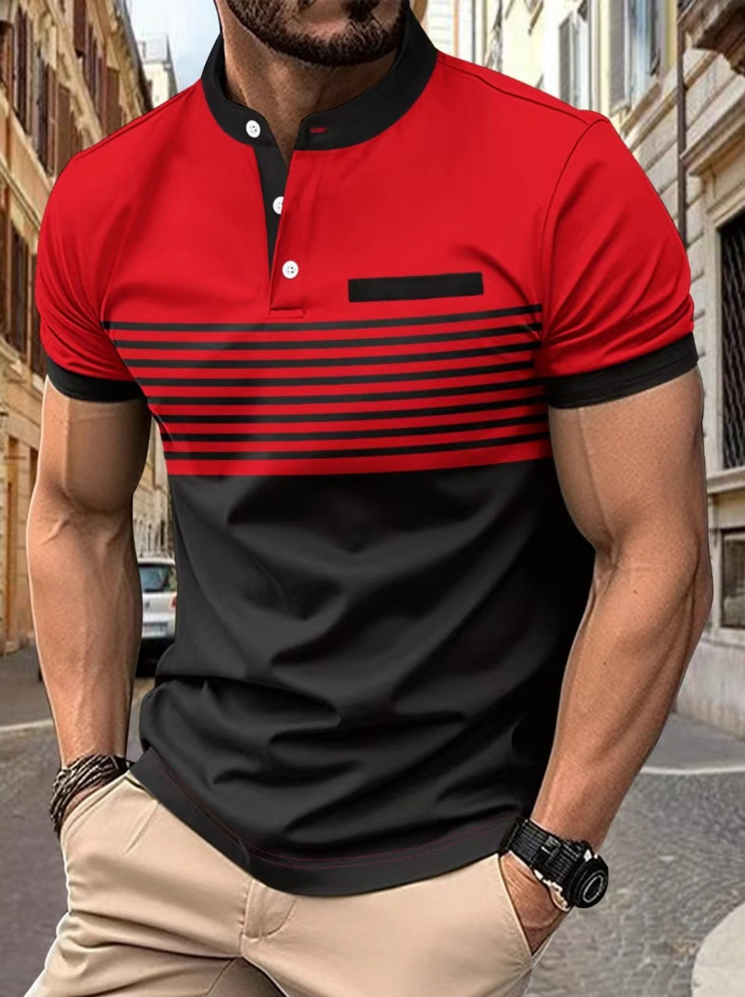 Heidi Mode | Gestreiftes Golf Henley Hemd