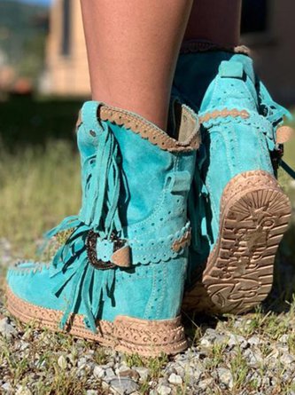Heidi-Mode | Westernstiefel mit Fransen