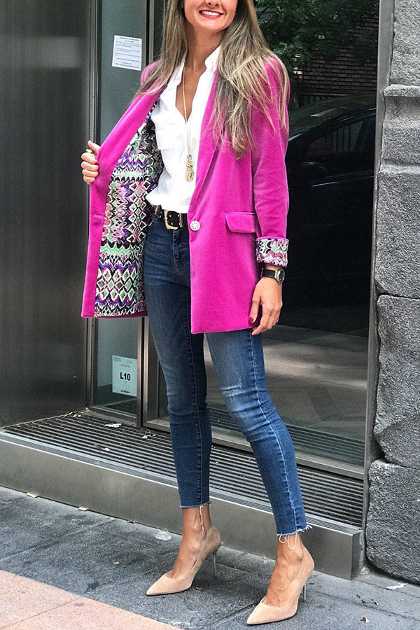 Heidi-Mode | Für Eternity Wende Retro Druck Blazer