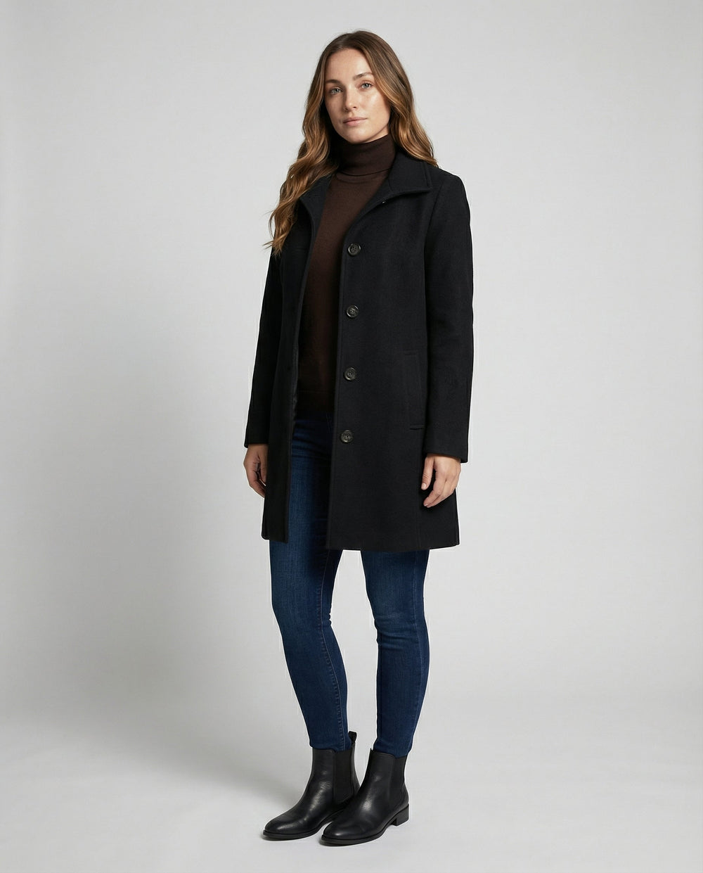 Eleganter Einreihmantel Damen | Heidi-Mode