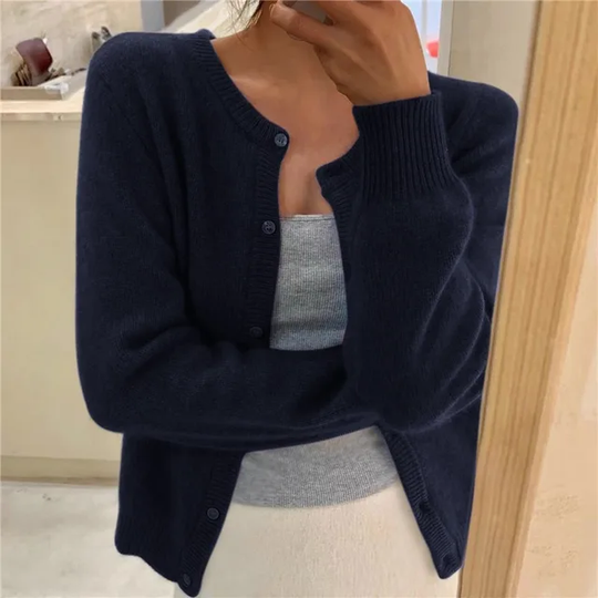 Heidi-Mode | Unifarbener Sommer Strickjacke Damen