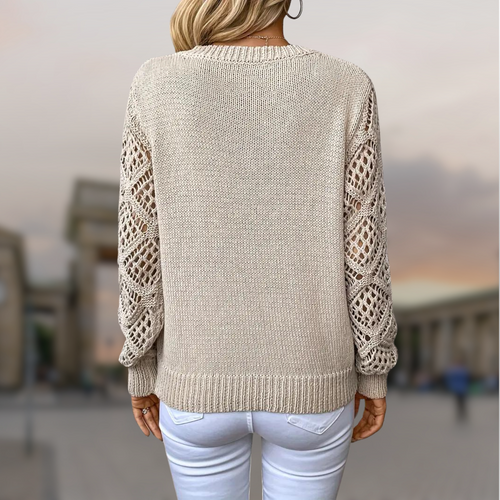 Heidi-Mode | Luxe Knit V-Ausschnitt Langarm Oberteile