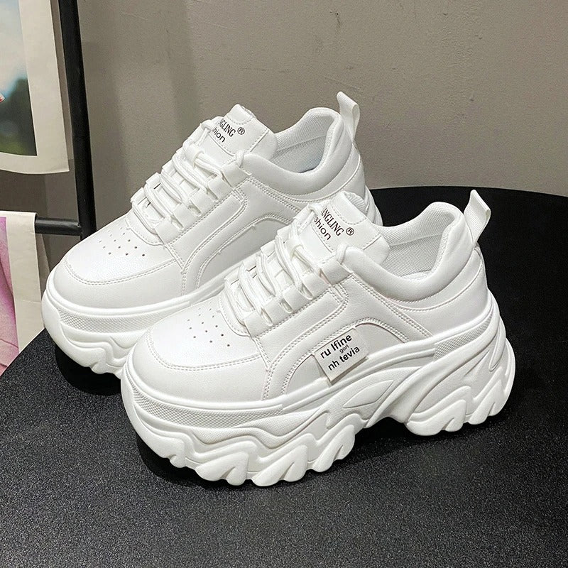 Bequeme Und Klobige Plateau-Sneakers