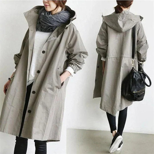 Heidi-Mode | Trench-Coat Imperméable Avec Capuche