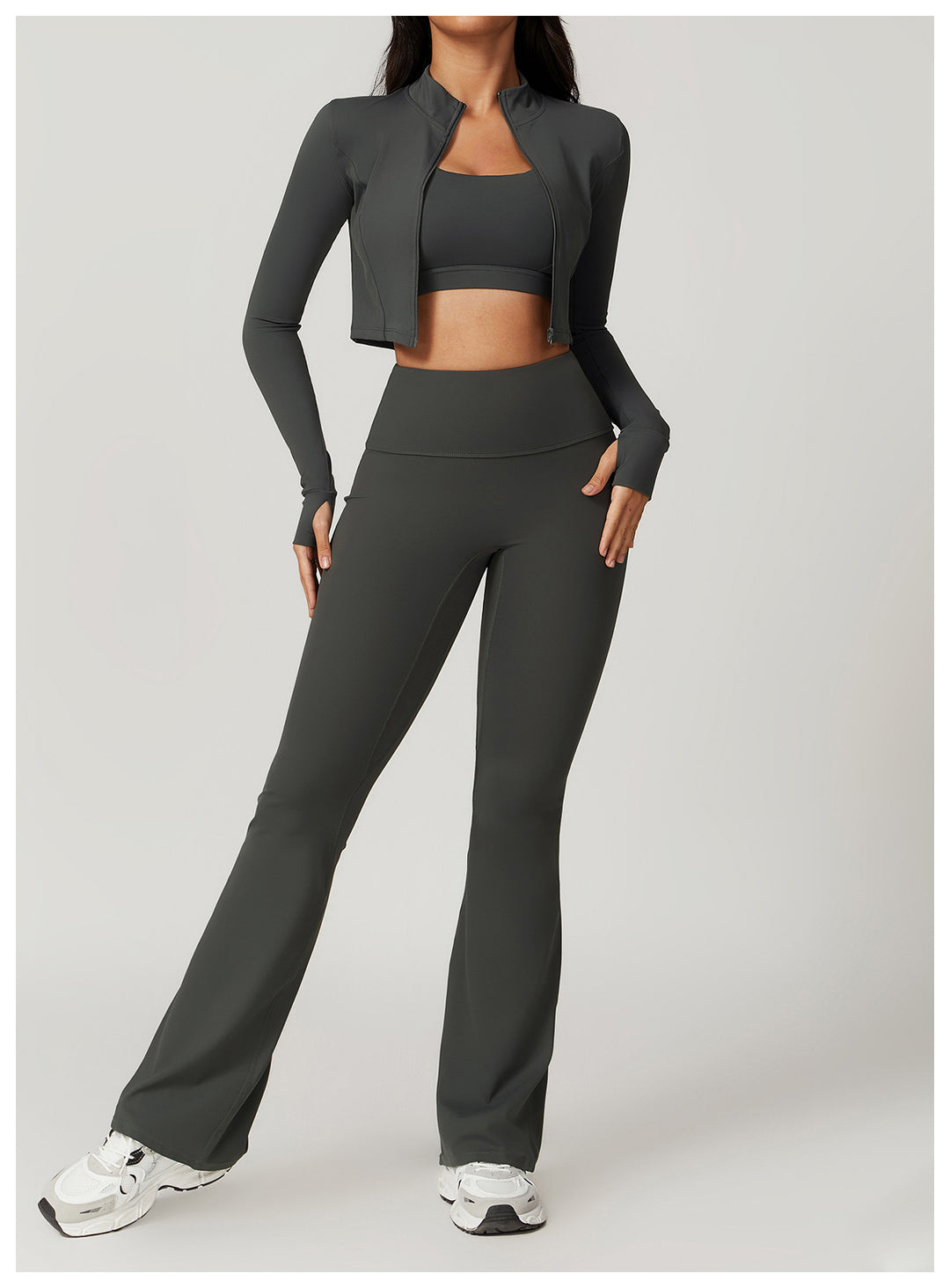 Heidi Mode | Stylische Fitness Hohe Taille Flare Yoga-Hose