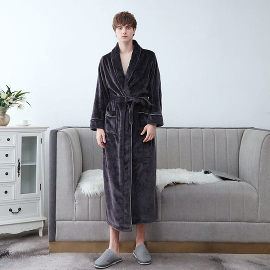 Heidi Mode | Wunderschöner Langer Flanell-Bademantel für Paare