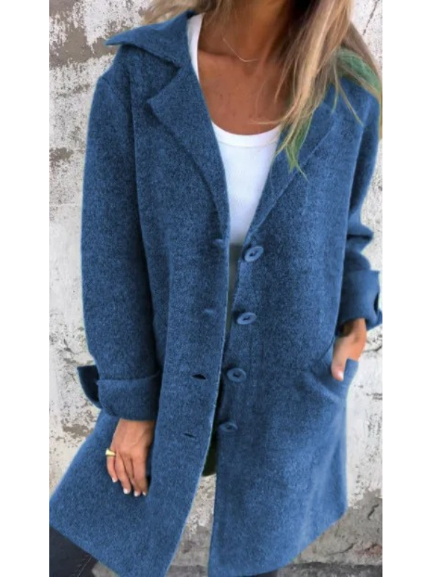 Heidi-Mode | Lange Strickjacken Damen Elegante Strickjacke mit Knöpfen