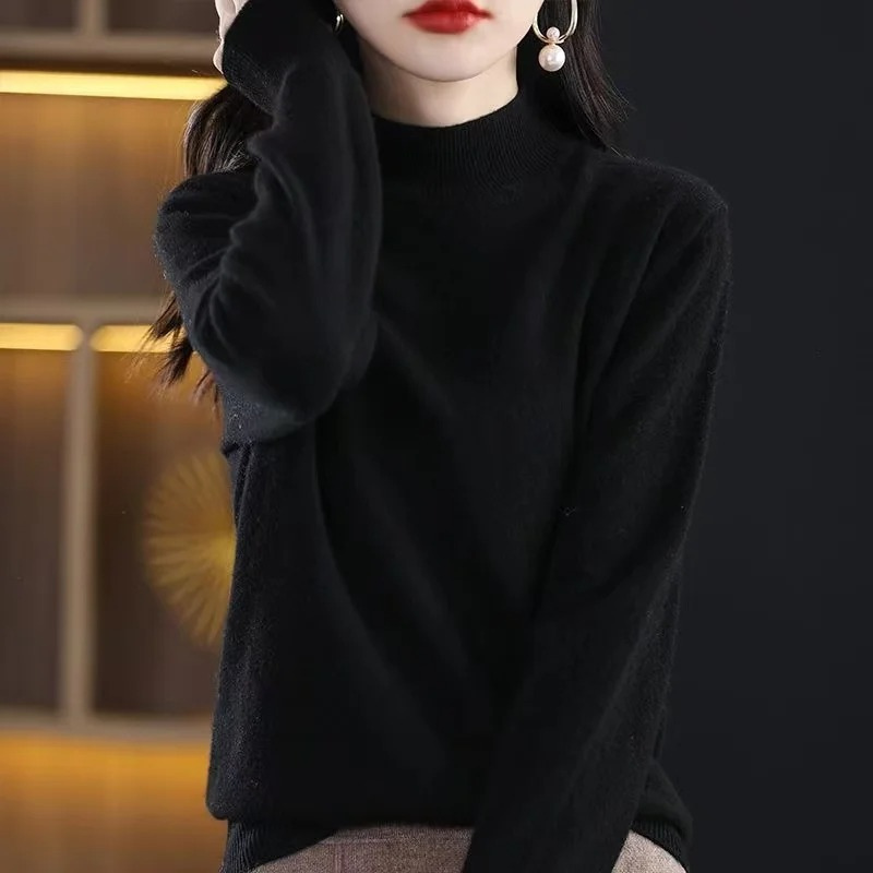 Heidi-Mode | Kaschmir Pullover Damen Hoher Kragen, Weich & Zeitloses Design
