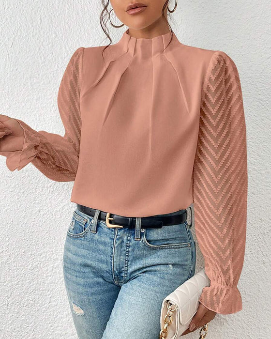 top met lange mouwen in coastal chic