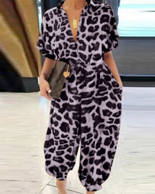 Heidi-Mode | Weinlese Mehrfarbiger Jumpsuit