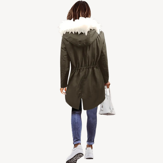 Heidi-Mode | Damen Kunstpelz Kapuzen Parka Jacke